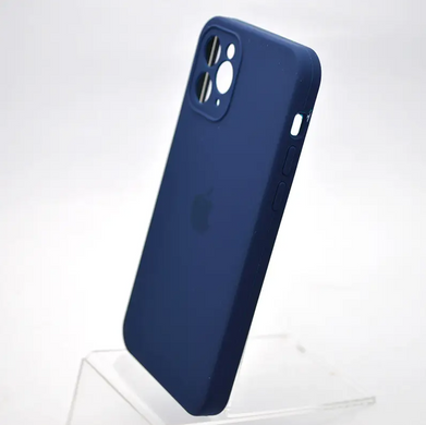 Чехол силиконовый с квадратными бортами Silicon case Full Square для iPhone 11 Pro Midnight Blue/Темно-синий