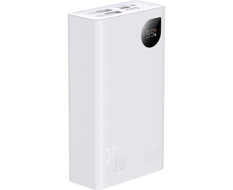 Зовнішній акумулятор Power Bank Baseus Adaman2 Series 30W 20000mHa 3A White/Білий PPAD050002