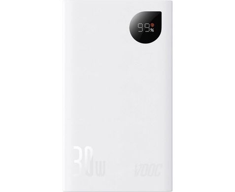 Зовнішній акумулятор Power Bank Baseus Adaman2 Series 30W 20000mHa 3A White/Білий PPAD050002