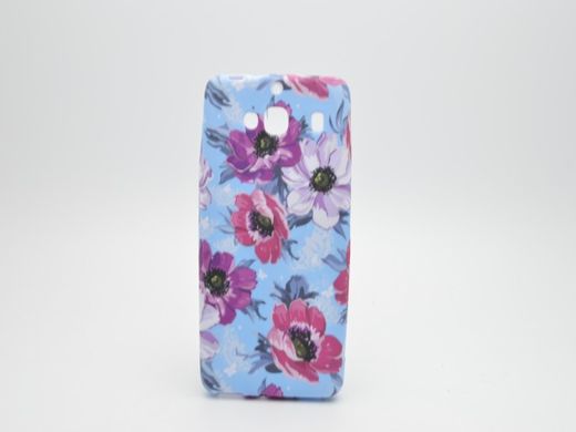 Чехол с цветами Fashion Flowers Case Xiaomi Redmi 2 Blue-Red