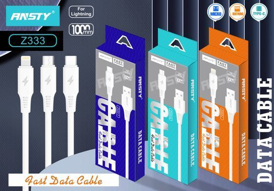 Кабель ANSTY Z-333-A Micro USB 1.2A 1M Белый