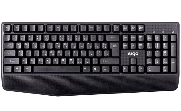 Клавиатура проводная ERGO K-230 USB Black, Черный