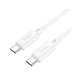 Кабель Hoco X88 Gratified Type-C to Type-C 60W 1m White