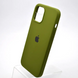 Чехол накладка Silicon Case Full Cover для iPhone 12 Pro Max Army Green