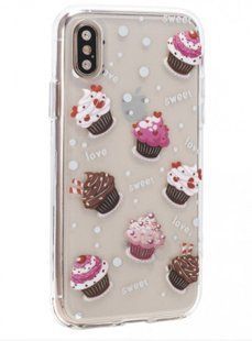 Чохол з 3D малюнком Fancy TPU Case для iPhone X/XS 5.8" Cake