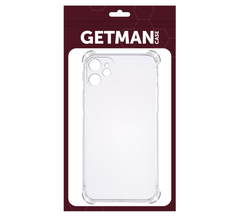 Силиконовый прозрачный чехол накладка TPU WXD Getman для iPhone 11 Transparent/Прозрачный