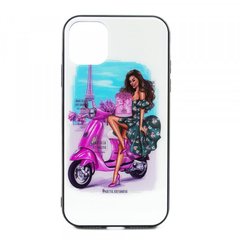 Чехол накладка TPU Girls Case New для iPhone X/iPhone Xs №1 (Pink Scooter)