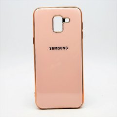 Чохол глянцевий з логотипом Glossy Silicon Case для Samsung J600 Galaxy J6 2018 Pink