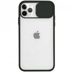 Чехол накладка TPU Camshield Matte с крышкой (шторкой) на камеру для iPhone 11 Pro Max 6.5" Черный