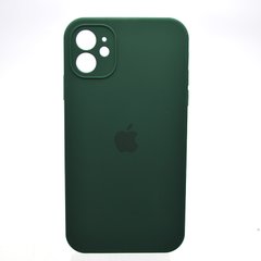 Чохол силіконовий з квадратними бортами Silicon case Full Square для iPhone 11 Forest Green