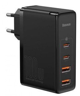 Сетевое зарядное устройство Baseus GaN2 Pro 100W 2Type-c + 2USB Black CCHAN2P-K01