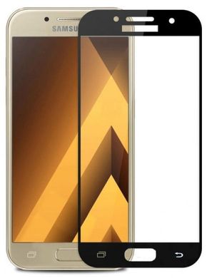 Защитное стекло Full Screen Glass для Samsung A320 Galaxy A3 (2017) 3D Black (0.3mm) тех. пакет