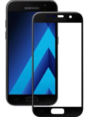 Захисне скло Full Screen Glass для Samsung A320 Galaxy A3 (2017) 3D Black (0.3mm) тех. пакет
