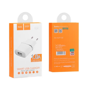 Зарядний пристрій для телефону мережевий (адаптер) Hoco C11 Smart 1 USB 1A White