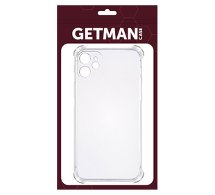Силиконовый прозрачный чехол накладка TPU WXD Getman для iPhone 11 Transparent/Прозрачный