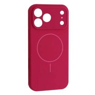 Чехол накладка Silicon Case Slim MagSafe Full Camera для Apple iPhone 17 Pro Max Manyue Red