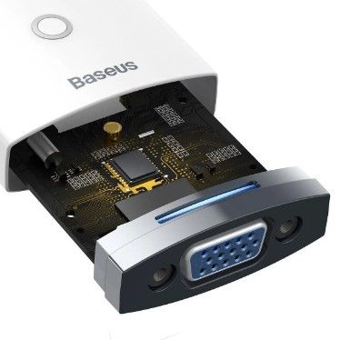 Перехідник Baseus Lite Series HDMI To VGA White WKQX01002