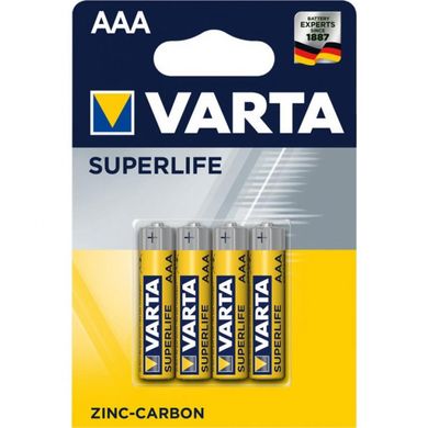Батарейка Varta SuperLife Zinc-Carbon LR03 size ААA 1.5V (1 штука)