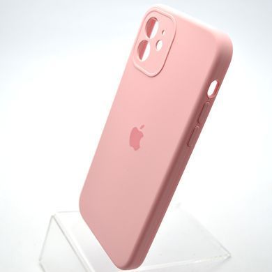 Силиконовый чехол накладка Silicon Case Full Camera для iPhone 12 Rose Pink