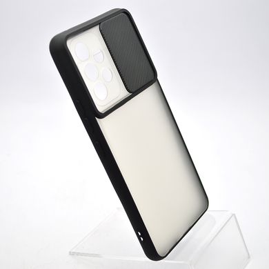 Чехол накладка TPU Camshield Matte с крышкой (шторкой) на камеру Samsung A536 Galaxy A53 Черный