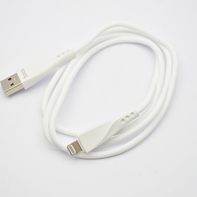 Кабель Hoco DU16 Silica gel charging data cable 2A 1m Lightning Белый