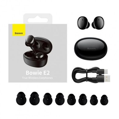 Навушники Безпровідні TWS (Bluetooth) Baseus Bowie E2 Black NGTW090001, Чорний