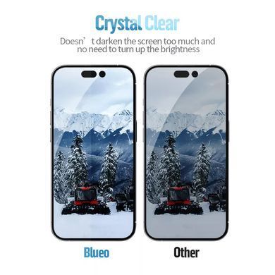 Защитное стекло антишпион Blueo Full Cover для Apple iPhone 16 Pro Black
