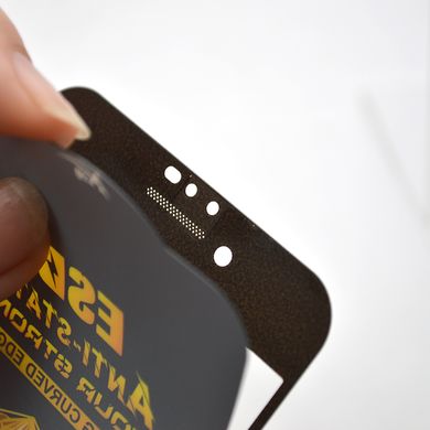 Защитное стекло Four Strong Anti-Static HD с сеточкой спикера iPhone 6/6s/7/8/SE 2/SE 3 Black (тех.пак)