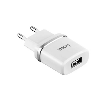 Зарядное устройство для телефона сетевое (адаптер) Hoco C11 Smart 1 USB 1A White
