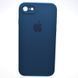 Чохол з квадратними бортами Silicone case Full Square для iPhone 7/iPhone 8/iPhone SE 2020/2022 Navy Blue