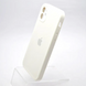 Чехол силиконовый с квадратными бортами Silicone case Full Square для iPhone 11 White Белый