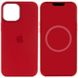 Чехол накладка Silicone Case Full Cover с MagSafe Splash Screen для iPhone 12 Pro Max Red(красный)