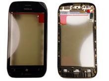 Сенсор (тачскрин) Nokia 710 Lumia черный с рамкой Original TW