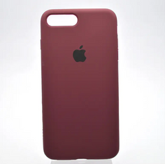 Чехол накладка Silicone Case Full Cover для iPhone 7 Plus/iPhone 8 Plus Бордовый