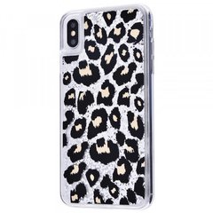 Чехол накладка Leopard Shining Case для iPhone Xs Max Silver