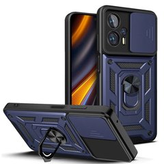 Чехол накладка Armor Case CamShield для Xiaomi Poco X4 GT Blue
