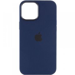 Чохол накладка Silicone Case Full Cover with MagSafe Splash Screen для iPhone 12 Pro Max Navy Blue