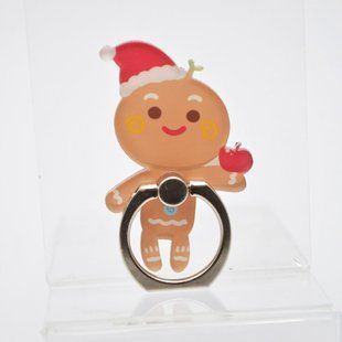 Универсальный держатель для телефона с кольцом PopSocket (попсокет) New Year Gingerbread