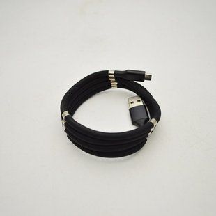 Кабель USB Florence MagNet MicroUSB 1m 3A Black (FL-2202-KM)