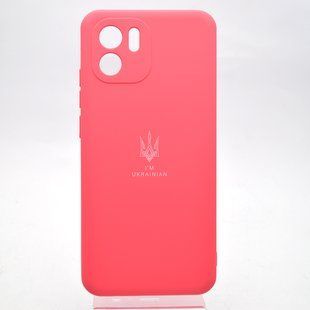 Чохол з патріотичним принтом Silicone Case Print Тризуб для Xiaomi Redmi A1/Redmi A2 Party Pink/Яскраво-рожевий