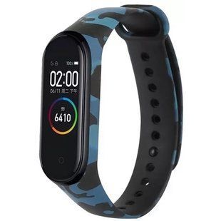 Ремінець для Xiaomi Band 3 / Mi Smart Band 4 Army Desegn Black Blue