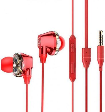 Навушники Baseus Encok H10 Dual Moving-coil Wired Control Headset Red NGH10-09
