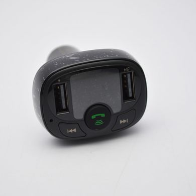 Автомобільна зарядка з FM-модулятор BASEUS T-Typed BT-MP3 2USB (Standard edition) Black CCTM-01