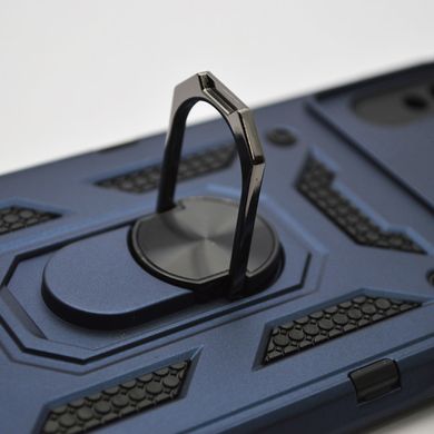 Противоударный чехол с кольцом Armor Case CamShield для Xiaomi Redmi 9A Dark Blue