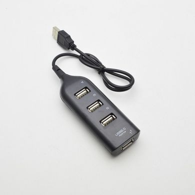 USB-хаб Hi-Speed 480 MbpS 4 порта USB 2.0 Black