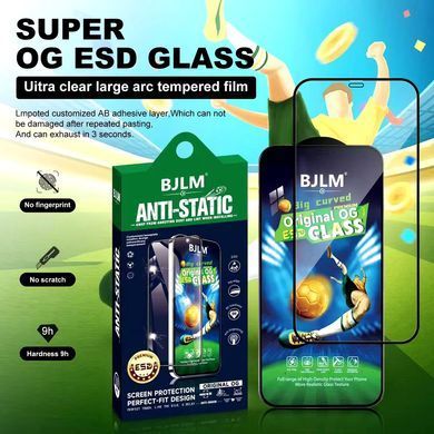 Защитное стекло BJLM Football ESD Premium Glass для Apple iPhone 15/iPhone 16 Black