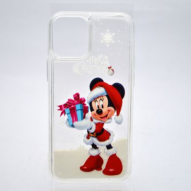 Чехол с новогодним рисунком (принтом) Merry Christmas Snow для iPhone XR Minnie & Mickey Surprise