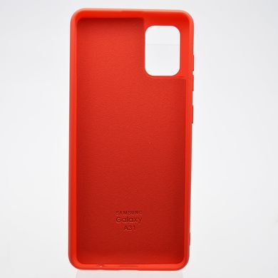Чехол накладка Silicon Case Full cover для Samsung A315 Galaxy A31 Red/Красный