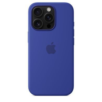 Чехол накладка Silicon Case с MagSafe Splash Screen для Apple iPhone 16 Pro Ultramarine (Ярко-синий)
