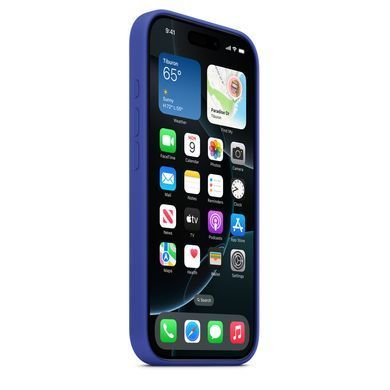 Чехол накладка Silicon Case с MagSafe Splash Screen для Apple iPhone 16 Pro Ultramarine (Ярко-синий)